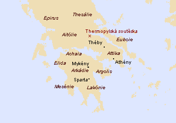 Některé Řecké kraje.