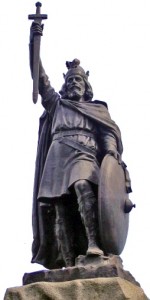 Alfréd Veliký (845? - 899), král jihoanglického Wessexu, je znám pro úspěšný boj proti Vikingům